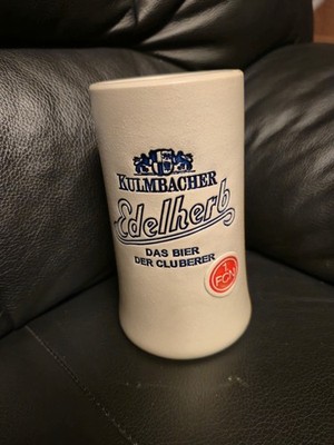 1. FCN   1. FC Nürnberg  Club  Bierkrug Kulmbacher Edelherb Bierglas Bierseidel