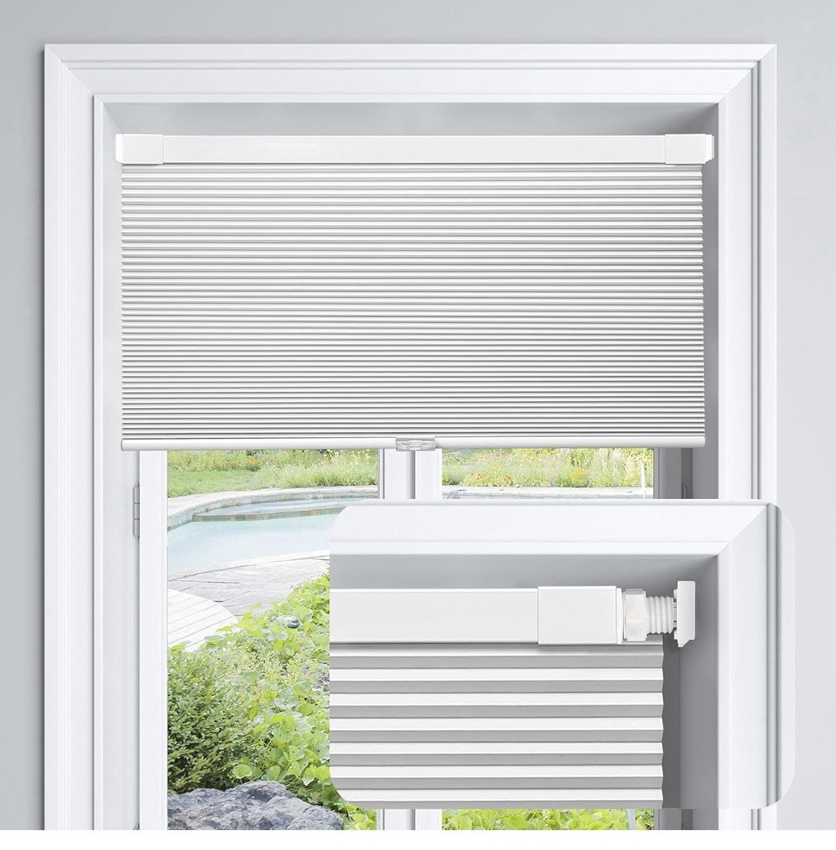 Cordless Cellular Shades, Blackout Light Blocking Honeycomb 