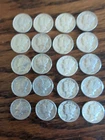 Lot of 20 1942 Mercury Dimes  14 No Mint 4s. 2d.   6 Almost Uncirculated.