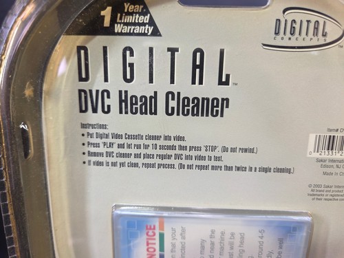Digital Concepts High Speed DVC Head Cleaner DVC/Mini DV Formats Item # DVC-CK - Afbeelding 8 van 11