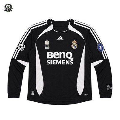 Real Madrid 2006/07 - Third Black UCL Long Sleeve   David Beckham #23