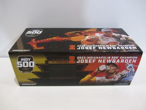 2023 JOSEF NEWGARDEN firmato INDIANAPOLIS 500 WIN 1:18 PRESSOFUSO INDY CAR CHEVY #2 - Foto 13 di 16