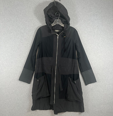Saga Women S/M Long Sleeve Jacket With Hood And Waist Draw String Black NWT