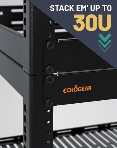 Echogear 10U Networking / Server Rack EGAV-PROF10 Floor Ceiling Or Wall Mount - Picture 8 of 9