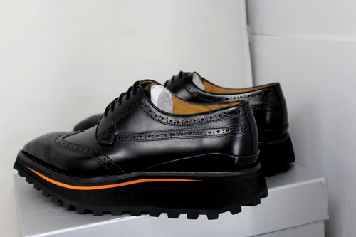 DIVINCH COLLECTION 2886B HANDCRAFTED CALFSKIN OXFORD SHOES BLACK SIZE 7 1/2 NIB - Picture 12 of 19