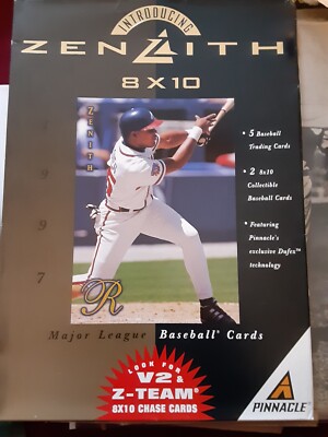 1997 Zenith PINNACLE 8x10 Baseball RARE FACTORY SEALED PHOTO AND CARD pack mvp