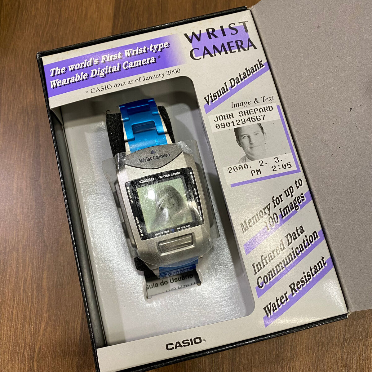 CASIO WQV-1D-8DR Wrist Camera Digital Watch Rare Vintage New CASIO WQV-1D-8DR Wrist Camera Digital Watch Rare Vintage New