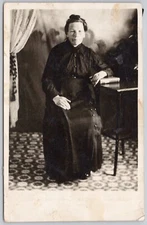 Woman Portrait Quebec Canada Real Photo Postcard RPPC Marie Pineau