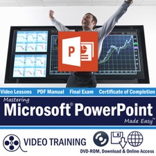 Learn Microsoft POWERPOINT 2013/2010 Training Tutorial DVD-ROM Course 6 Hours