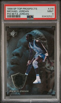 1998-99 SP Top Prospects Phi Beta #J16 Michael Jordan | PSA 9 Mint 