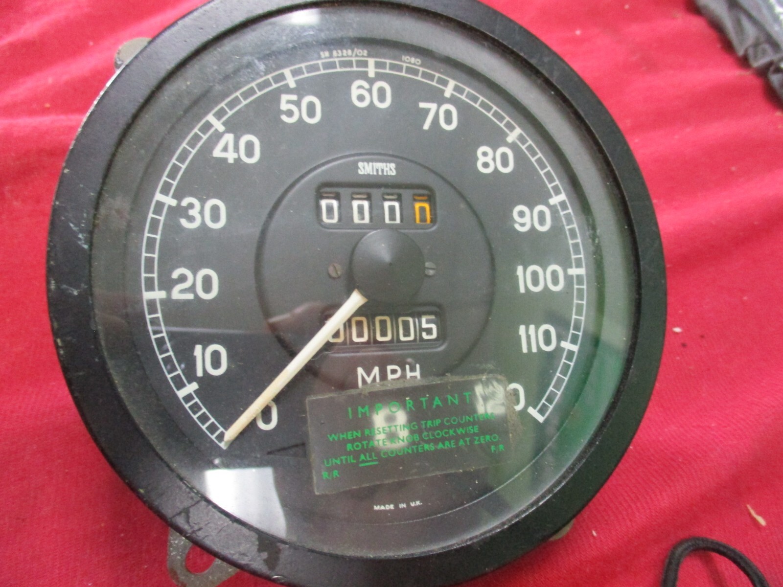 Bentley SIII speedometer Smiths SN6328/02, UD8760, 120 MPH, new old stock NOS