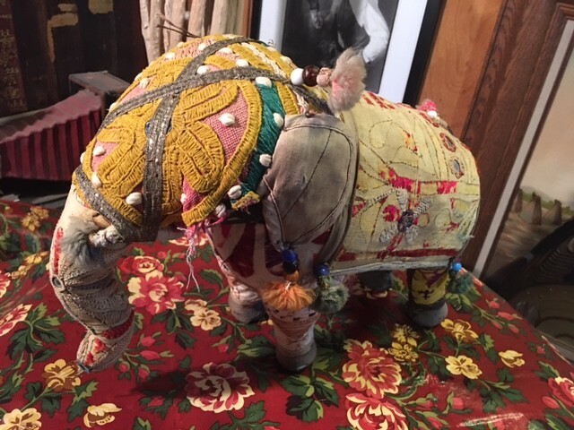 Vintage Anglo Raj Folk Art Elephant from India