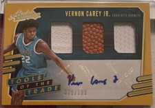 Vernon Carey Jr Duke Basketball Panini Autograph Rookie card Krzyzewski /199 NBA. rookie card picture