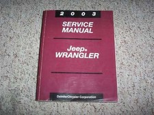 2003 Jeep Wrangler Service Repair Manual Se X Sport Rubicon Sahara 2.5l 4.0l 4wd
