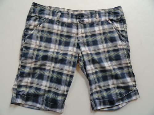 Shorts Women's Blue\u0026White Plaid Long 