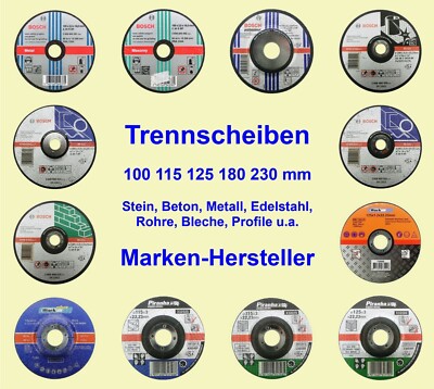 Trennscheiben Stein Metall Inox 115-230 mm 16,0 oder 22,23 mm Loch - 2 St./5 St.