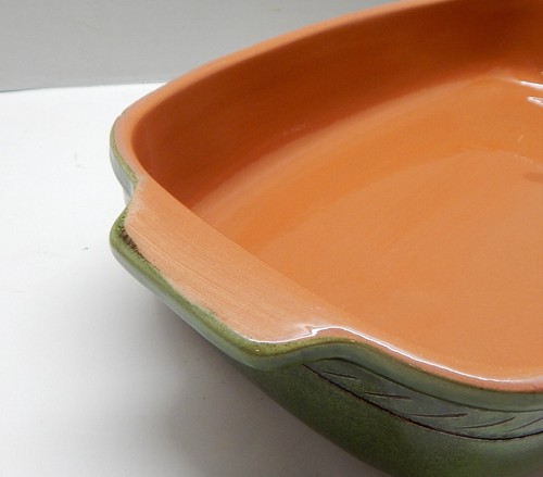 Williams Sonoma glasierte Terrakotta-Bäcker Auflauf grün Italien 12 Zoll - Bild 13 von 13