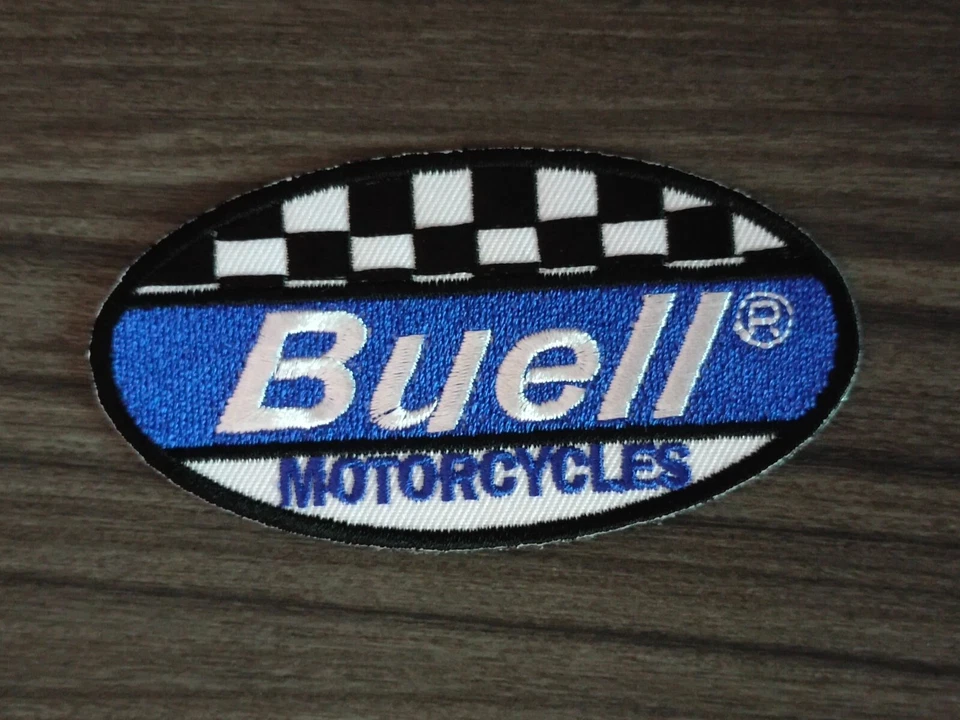 3 pcs BUELL Blue Motorcycles MotoGP Patch Iron on Embroidered or Sew on Shirt - Image 4 of 4