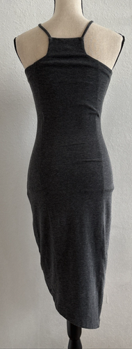 Express Halter Dress Hi-Low Dark Gray Soft Size Small - Picture 4 of 13