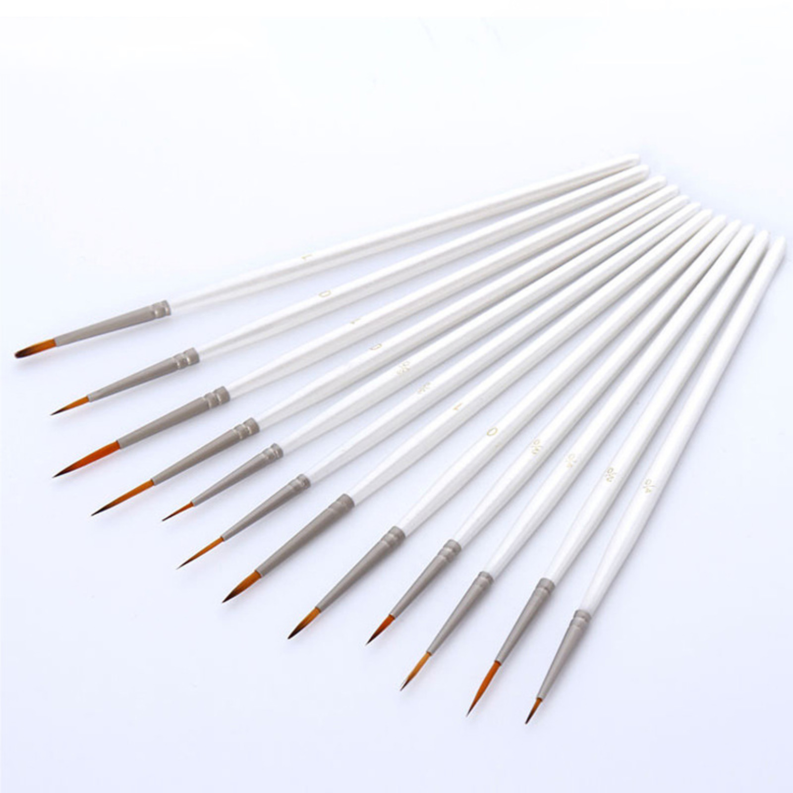 12pcs/set Paint Brush Set Washable Easy Clean Arts Crafts Drawing Brush