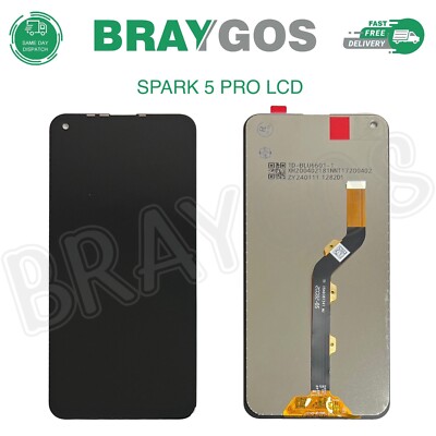 For Tecno Spark 5 Pro Touch Screen Digitizer Assembly LCD Display Replacement