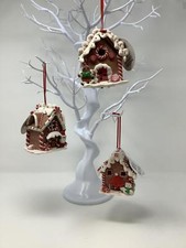 3-Pack Kurt S. Adler D2881 Holiday Gingerbread House Christmas Ornaments LED