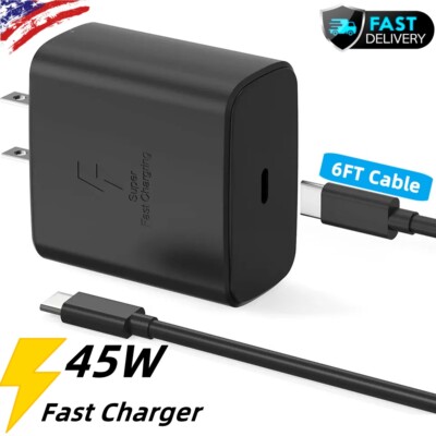  6FT Type Usb-c Super Fast Wall Charger For Samsung Galaxy S23 S22 S21 S20 Ultra