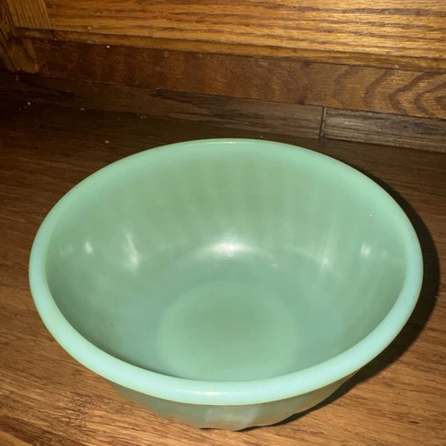 Vintage Fire King Jadeite 7" Swirl Design Oven Ware Mixing Bowl
