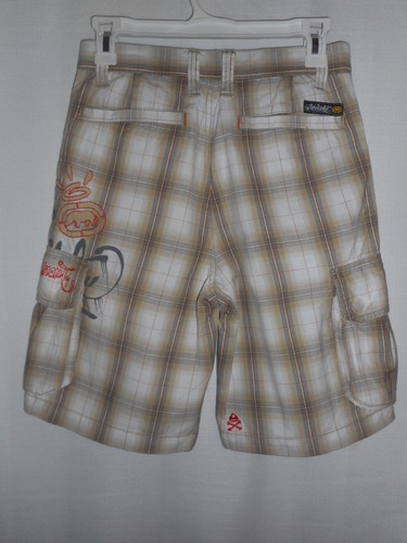 ECKO Cargo Shorts Plaid Skate Size Youth Boys Size 12 EUC - Picture 2 of 2
