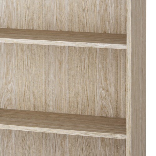 Libreria Scaffale in Legno Moderna Mobile Color Quercia 3 o 5 Ripiani Mensole - Foto 4 di 8