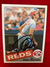 Ron Oester 1985 Topps #314 Cincinnati Reds SIGNED Autographed Card