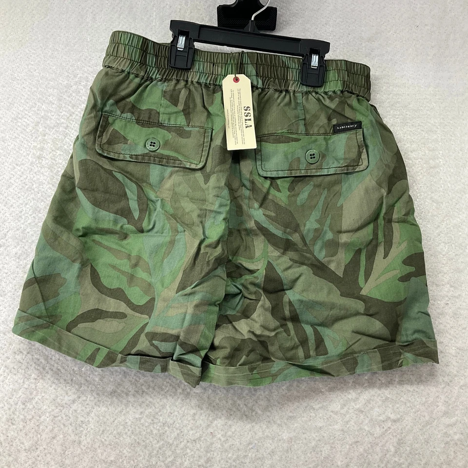 Sanctuary Camoflauge Shorts Womens Size 27 Standard Surplus Green Pull On Chino - Image 2 of 4