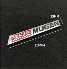 Mugen Honda Boot Badge Red Brushed Metal Alloy Emblem Integra Type R S Civic