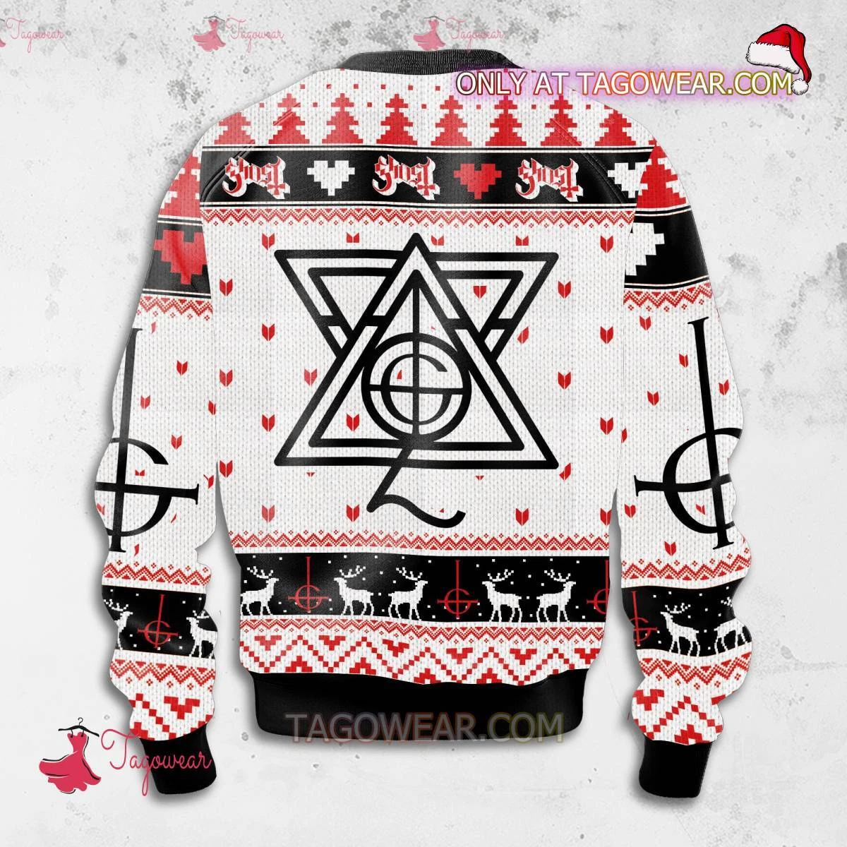 Ghost Band Art Ugly Christmas Sweater