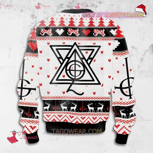 Ghost Band Art Ugly Christmas Sweater