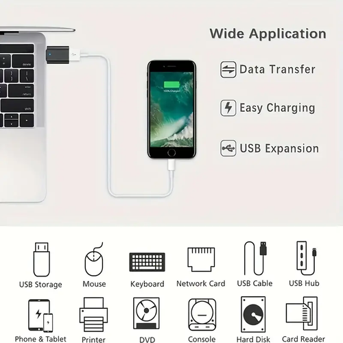 OTG USB C auf USB 3.0 Adapter Konverter iOS Typ C Male auf USB3.0 Female Adapter - Afbeelding 6 van 12