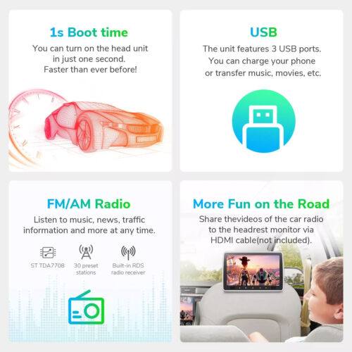 Eonon E90A12S 8-Core Android 13 CarPlay Car Stereo Radio For BMW E90 E91 E92 E93 - Picture 12 of 23