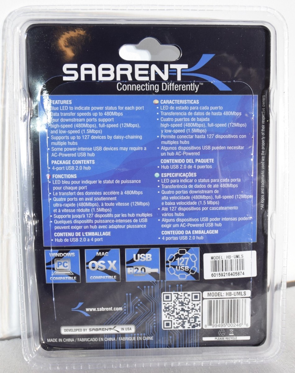 Hub USB 2.0 Sabrent 4 Porte Con Interruttori Singoli - Per PC, Laptop E Periferiche - Foto 12