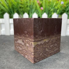 1.3LB 2.4" Natural Picture Jasper Square Cube Quartz Crystal Healing Reiki Gift