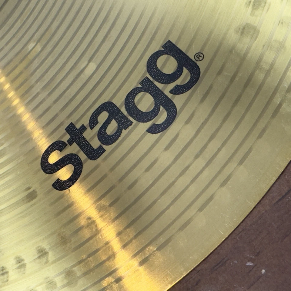 BEGINNER CYMBALS 13” COPPER/STEEL ALLOY BY STAGG 2 PC. AX 13" MED HI-HAT CYMBALS - Image 3 of 4