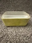Vintage Pyrex Refrigerator Dish with Lid 1 1/2 pt. Green 0502 Ovenware