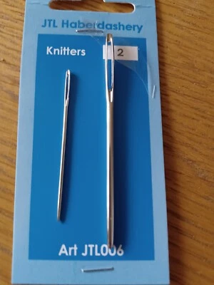 JT Knitters Wool Needles Large Eye For Easy Threading Darning, 006Sewing, Tapestry