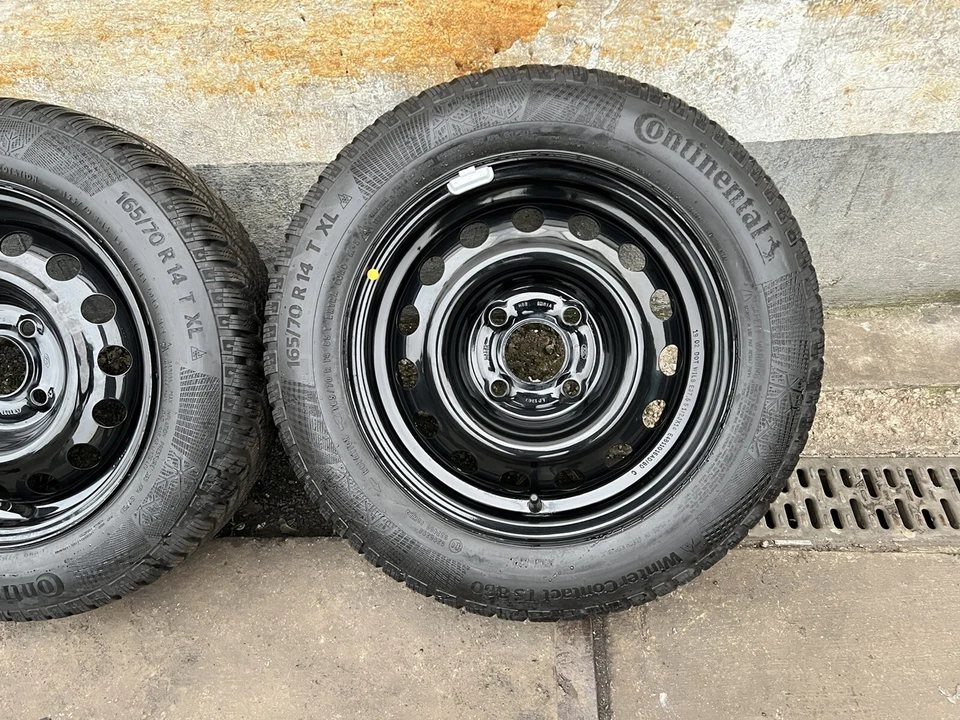 Original Ford KA + 14 Zoll Winterräder Stahl 165/70R14 Continental RDK DOT18 TOP - Bild 2 von 4