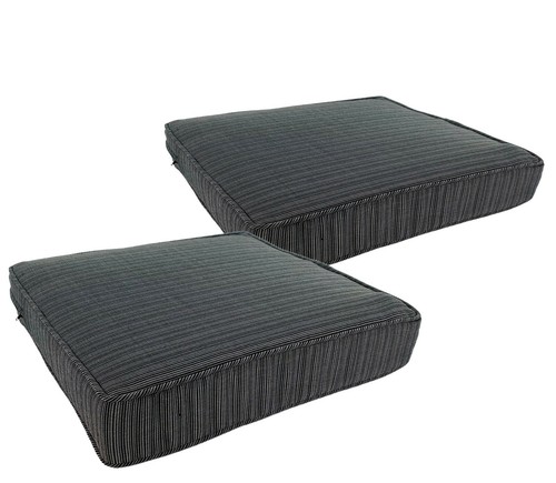 Outdoor Dining Seat Cushion Square Set of 2 Black