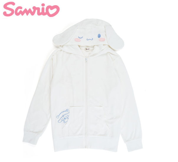 Cinnamoroll Pile Hoodie Sanrio N2005324078 Parker White Zip Sweat