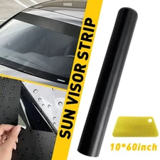 Sun Strip Premium Visor Vinyl Decal Windshield Cast PVC Banner Matte Film Black