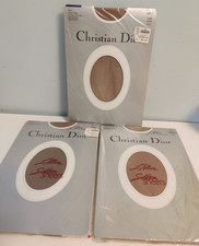 Christian Dior Ultrasheer Leg Reinforced Panty Pantyhose Size 2 Sand / Champagne