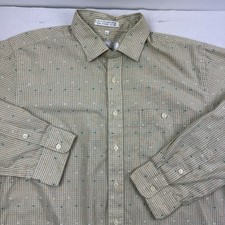 Vintage Christian Dior Button Up Shirt Adult XL Plaid Designer 90s 80s Preppy