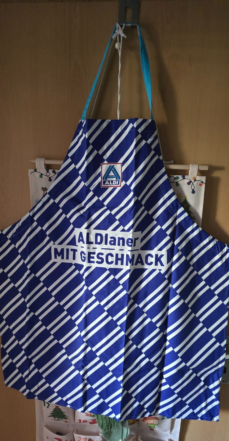 Limitierte ALDI Kochschürze – Aldianer Blau-Weiß – Traditionsfarbe – Neu