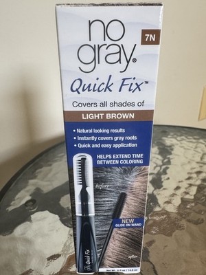 no gray Quick Fix Root Touch-Up Comb Applicator Light Brown 0.5 fl oz